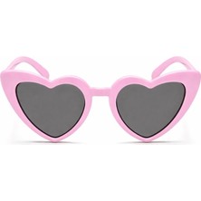 Marsilyan Pembe Retro Kalp Gözlük – 80’ler 90’lar Stil Parti Gözlüğü