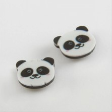 Marsilyan Panda Mıknatıslı Plastik Çocuk Küpesi