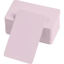 Marsilyan- Boş Kelime Kartları 5x8 cm - 50 Adet Oval Kenarlı | Tabu &amp; Not Kartları - Pembe