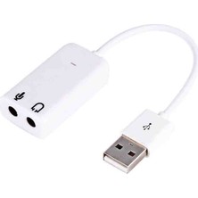 Zey Alfais 4505 Harici Kablolu 7.1 USB Ses Kartı 3.5mm Mikrofon Çevirici Dönüştürücü Adaptör