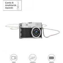 Marsilyan Dijital Fotoğraf Makineleri Video Kamera Mini Anahtarlık 1080P CMR35 Siyah