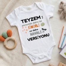 Egg Baby Teyze Yazılı Bebek Zıbın Teyzem Temalı Komik Tasarımlı Bebek Body %100 Pamuk Cool Havalı