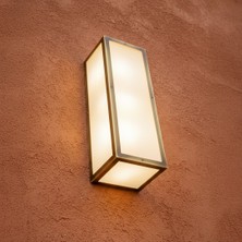 Ottolamp Modern Dikdörtgen Duvar Apliği Metal Gövde Opal Pleksi Dekoratif Duvar Aydınlatma