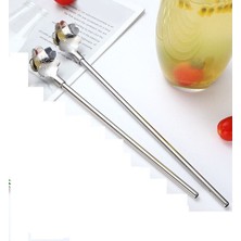 Kaia Life Paslanmaz Metal 2 Li Kaşıklı Pipet Fırça Seti