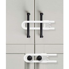 Kaia Life 4 Adet Çuk Koruma Kilidi - Slide Dolap Çekmece Kilidi Sürgülü Kilit