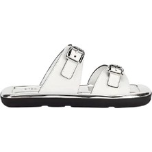Prada Sport Çift Kayışlı Deri Kadın Sandalet