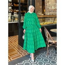 Modamorfo Fisto Detaylı Etekli Takım  -Yeşil