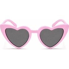 Kaia Life Pembe Retro Kalp Gözlük – 80’ler 90’lar Stil Parti Gözlüğü