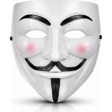 Kaia Life V Mask Premium Vendetta Beyaz Maske (Guy Fawkes Stil)