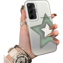 Ucuc Samsung Galaxy A35 Uyumlu Sert Akrilik Arka Silikon Kenar Lens Koruma Kılıf