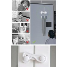 Kaia Life Bebek Çuk Güvenliği Çekmece ve Dolap Için Kendiliğinde Yapışkanlı Vidasız Kapak Kilidi