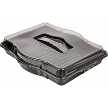 Kazen Home Kazen 3’ü 1 Arada Borcam ve Kek Kalıbı Taşıma Kabı (Gri) – Kilitli Kapaklı Saklama Kutusu