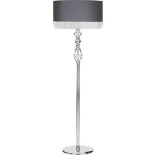 Epifanio Helezon Krom Kaplama Metal Tek Ayaklı Lambader - Antrasit Gri