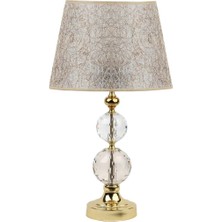 Vinner Gold Kristal 2'li Küre Abajur - Sarı Kırçıl