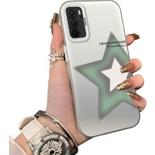 Ucuc Oppo A16/A16S Uyumlu Sert Akrilik Arka Silikon Kenar Lens Koruma Kılıf