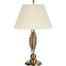 Vinner Marche Mka-01 Eskitme Mat Gold Metal Abajur - Krem Kırma