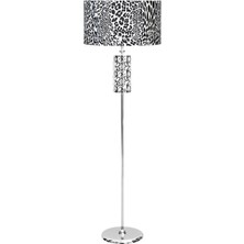 Epifanio Laser 5707 Krom Kaplama Metal Lambader - Leopar Desenli