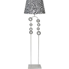 Epifanio Krom Kaplama Metal Lambader - Leopar Desenli