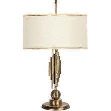 Vinner Marche Mka-01 Eskitme Mat Gold Metal Abajur - Gold Krem