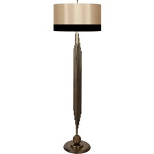 Vinner Marche Eskitme Mat Gold Kaplama Metal Lambader - Siyah Mataro