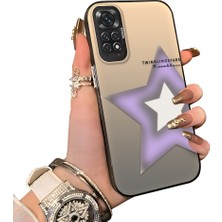 Ucuc Redmi Note 11 Uyumlu Sert Akrilik Arka Silikon Kenar Lens Koruma Kılıf