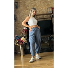 Cardella Kadın %100 Pamuk Gabardin Cepli Şalvar Pantolon