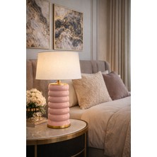 Vinner Luxury – Silvara Seramik Abajur | Model: VL-SV30-PNK