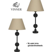 Vinner Passy Statik Siyah Metal Abajur