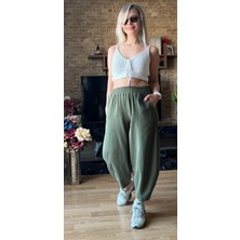 Cardella Kadın %100 Pamuk Gabardin Cepli Şalvar Pantolon