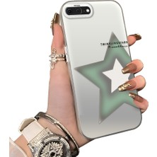 Ucuc iPhone 7 Plus/8 Plus Uyumlu Sert Akrilik Arka Silikon Kenar Lens Koruma Kılıf