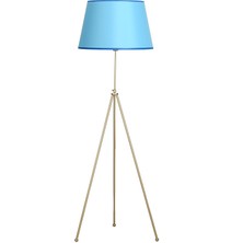 Epifanio Noa Eskitme Tripod Boyu Ayarlanabilir Metal Lambader - Turkuaz