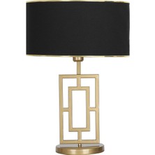 Vinner Puglia Eskitme Mat Gold Metal Abajur - Gold Siyah