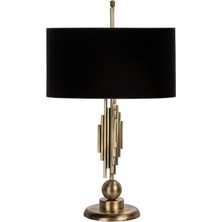 Vinner Marche Mka-01 Eskitme Mat Gold Metal Abajur - Siyah