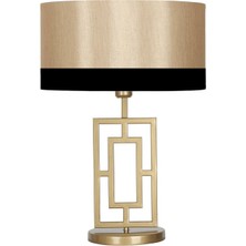 Vinner Puglia Eskitme Mat Gold Metal Abajur - Siyah Mataro