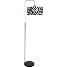 Vinner Potenza Eskitme Detaylı Siyah Metal Lambader - Zebra