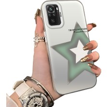 Ucuc Redmi Note 10S Uyumlu Sert Akrilik Arka Silikon Kenar Lens Koruma Kılıf