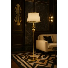 Epifanio Lumina Gold Şapkalı Metal Lambader – Lüks Salon ve Oturma Odası Aydınlatması