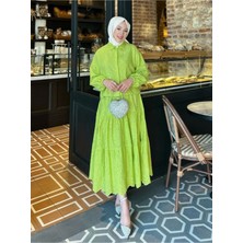 Modamorfo Fisto Detaylı Etekli Takım  -Yağ Yeşili