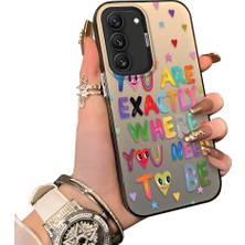 Ucuc Samsung Galaxy S22 Uyumlu Sert Akrilik Arka Silikon Kenar Lens Koruma Kılıf