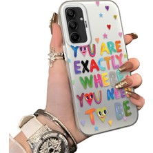 Ucuc Samsung Galaxy A15 Uyumlu Sert Akrilik Arka Silikon Kenar Lens Koruma Kılıf