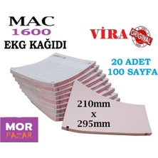 Vira Mac 1600 Ekg Cihazı Kağıdı 210MM x 295MM Z Katlama A4 - 20 Adet 100 Sayfa