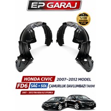 EP Garaj Otomotiv Honda Civic 2006-2012 Model Uyumlu Fd 6 Sağ Sol Davlumbaz Takımı
