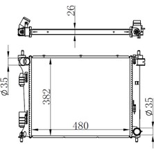 Oris Zengemtx Radyatör Brazing Accent Blue-I20-Kia Rio Dizel 11 Manuel 480X382X26