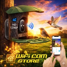 Wificam 4g Kuş Yemleme Izleme ve Kayıt Kamerası Solar Panelli ve Sim Kart Ile Her Yerden Izleme