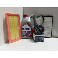 Mobil Hyundai Getz Benzinli ( 03-11 ) 10W-40 Yağ/ Yağ - Hava- Polen Filtre Bakım Seti