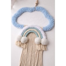 Maks Home Makrome Bebek/çocuk Odası Kapı Duvar Süsü Yağmur Bulutu