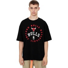 Rock&roll Bulls Basket Oversize Siyah Erkek Tişört