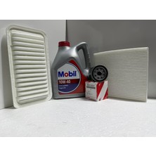 Toyota Corolla Benzinli ( 02 - 06 ) 10W-40 Mobil Yağ / Yağ-Hava-Polen Filtre Bakım Seti