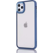 Daniska Ally iPhone 12 Pro Max 6.7inç Kılıf Parlak Renkli Çerçeveli Ultra Lüx Tpu Silikon KILIF-(5775)