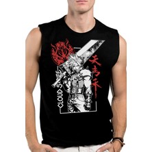 Rock&Roll Rock &roll Dev Kılıçlı Kahraman Siyah Kesik Kol | Kolsuz Erkek Tshirt | Atlet